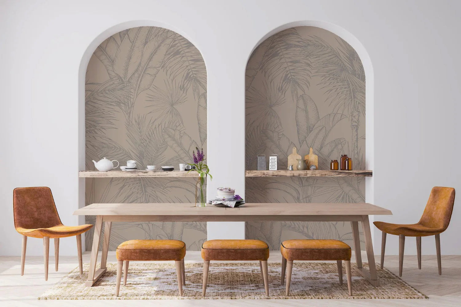 HC-Tropics_Botanical_Mural_Wallpaper-Sand-Interior2.webp